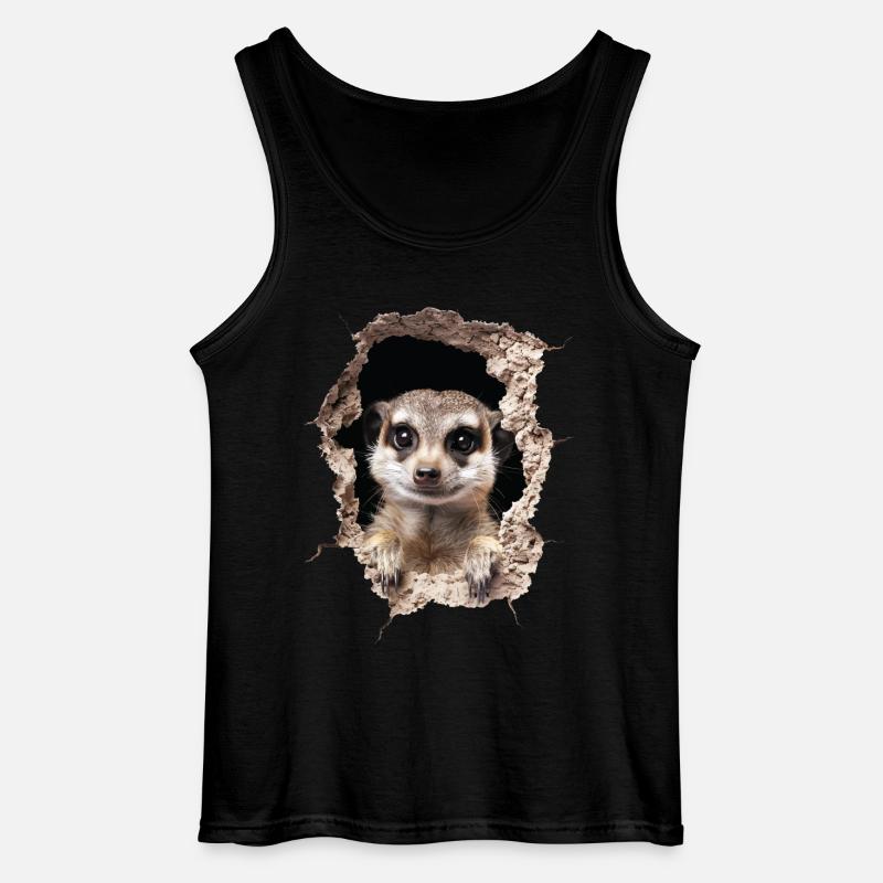 Erdmännchen - Gildan Männer Tank Top - Schwarz