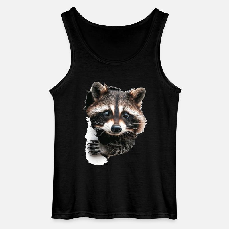 Waschbär - Gildan Männer Tank Top - Schwarz