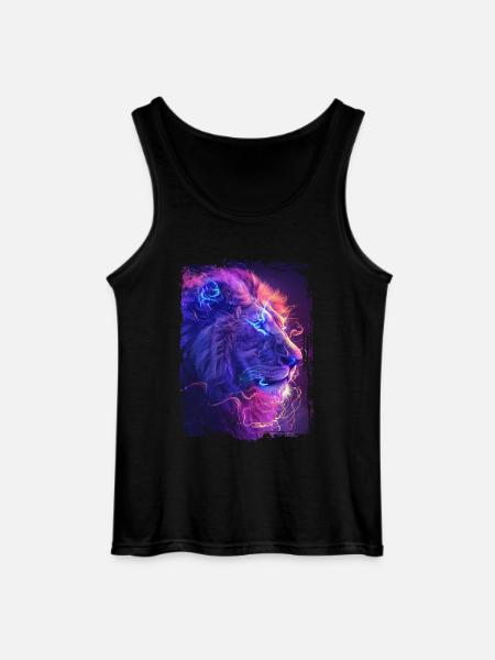 Lion - Gildan Men’s Tank Top - black