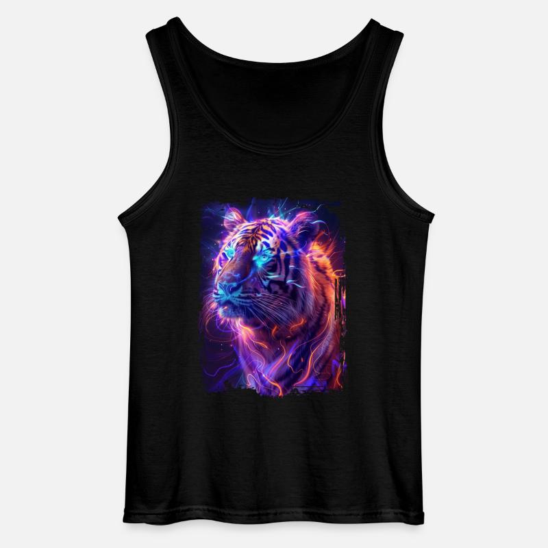 Tiger - Gildan Männer Tank Top - Schwarz