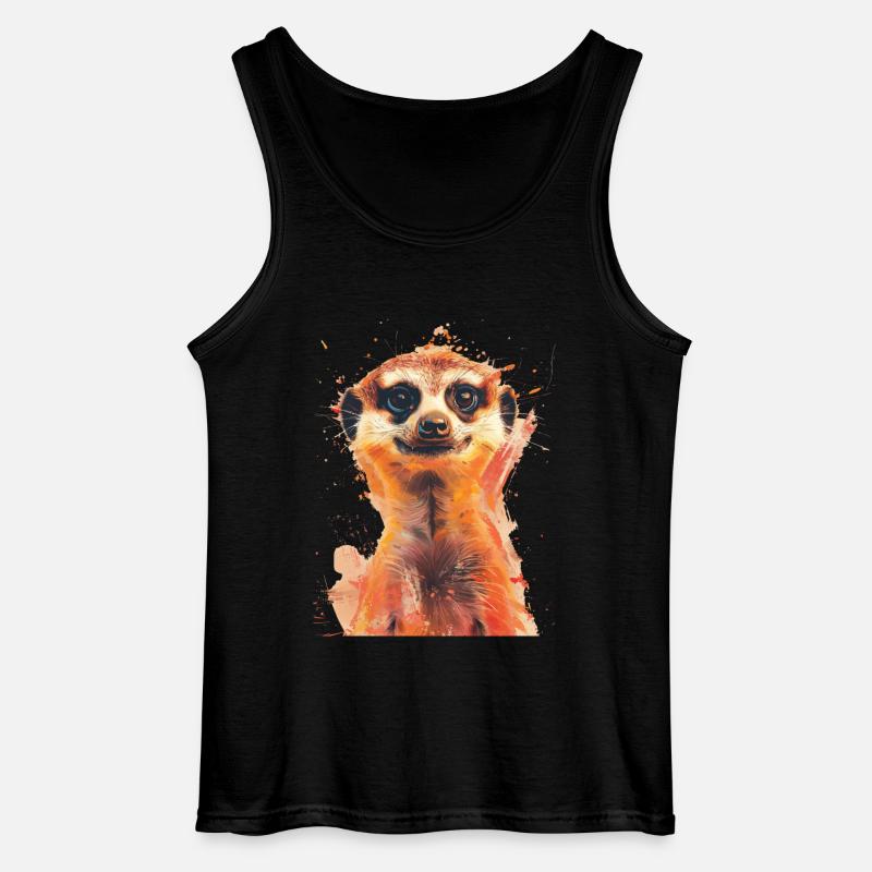 Erdmännchen - Gildan Männer Tank Top - Schwarz