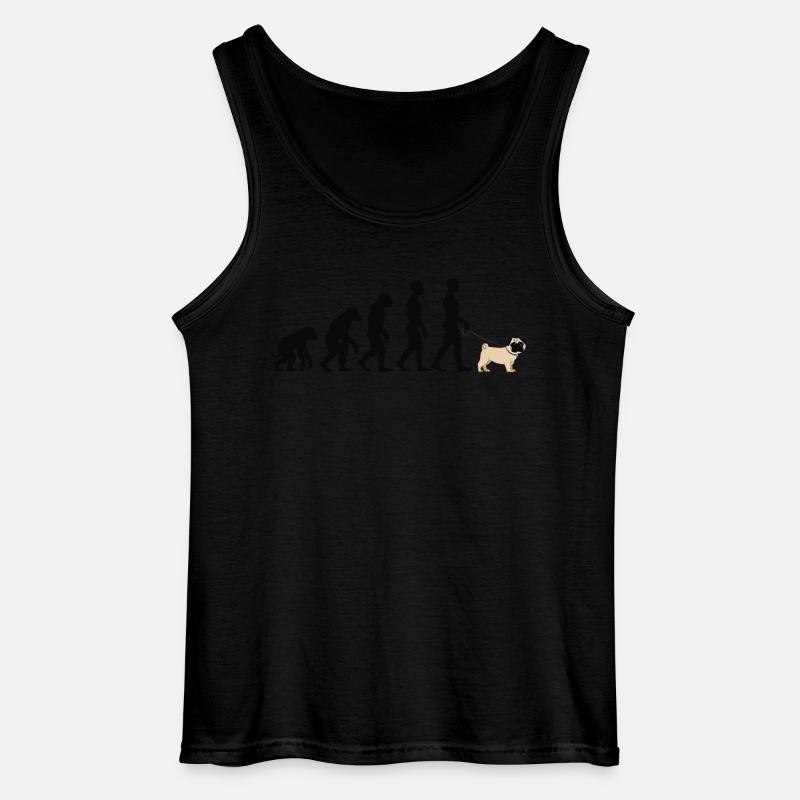 Mops - Gildan Männer Tank Top - Schwarz