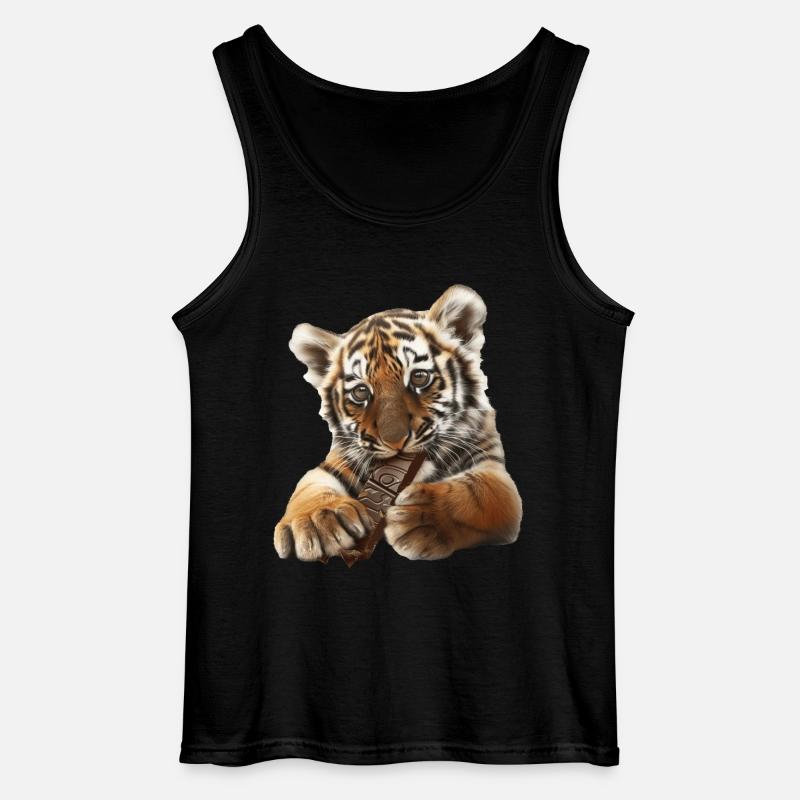 Tiger - Gildan Männer Tank Top - Schwarz