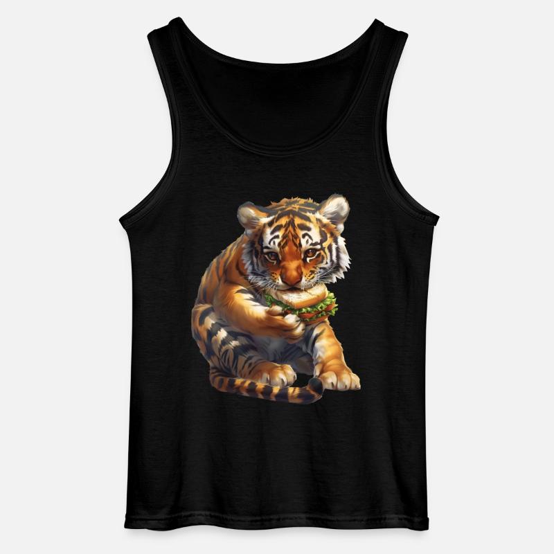Tiger - Gildan Männer Tank Top - Schwarz