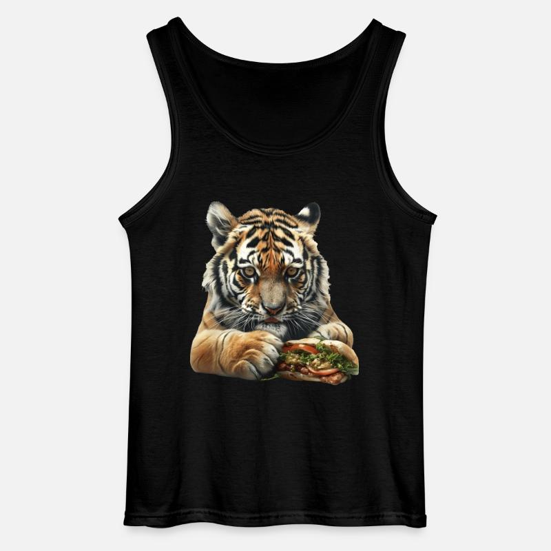 Tiger - Gildan Männer Tank Top - Schwarz