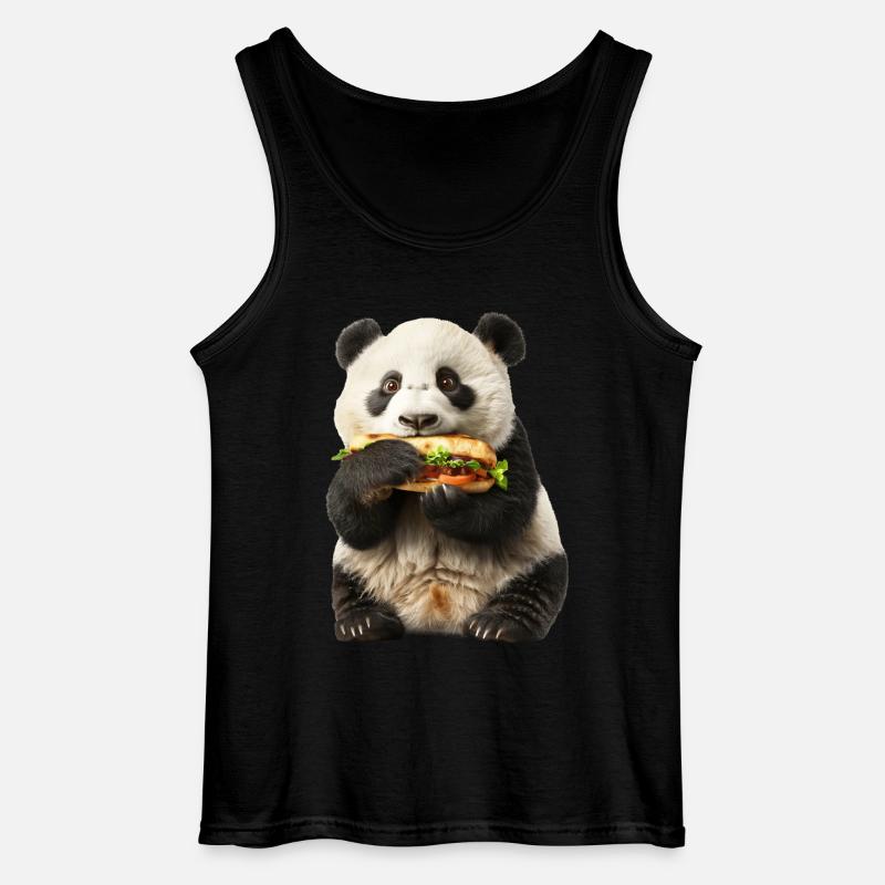 Panda - Gildan Männer Tank Top - Schwarz