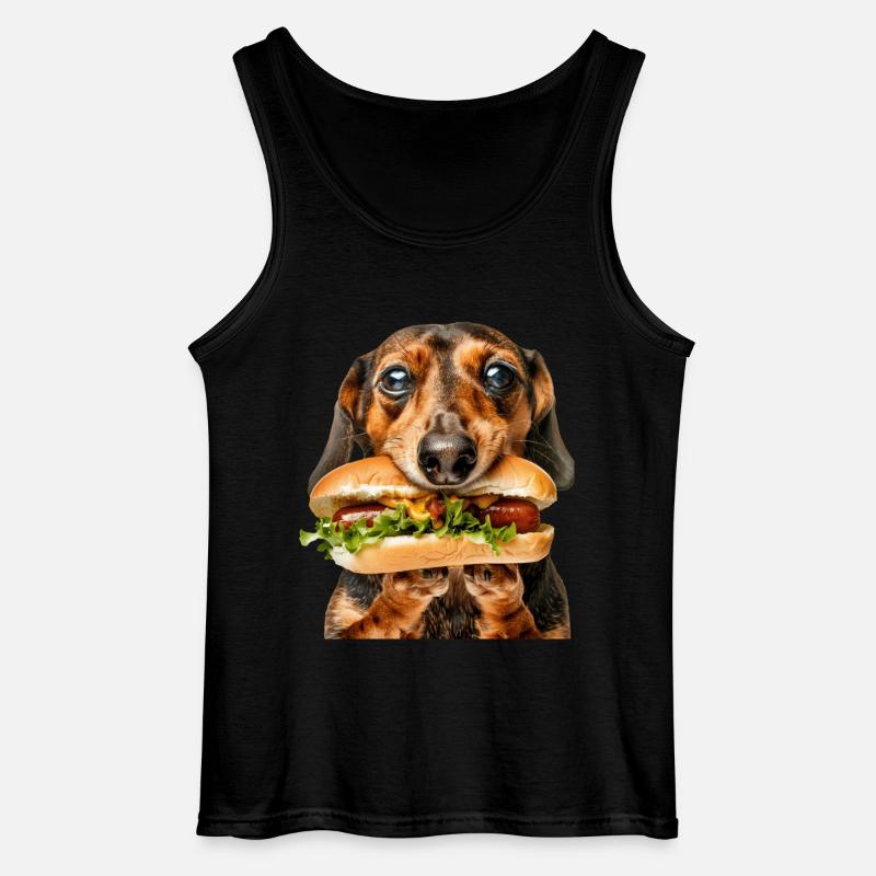 Dackel - Gildan Männer Tank Top - Schwarz