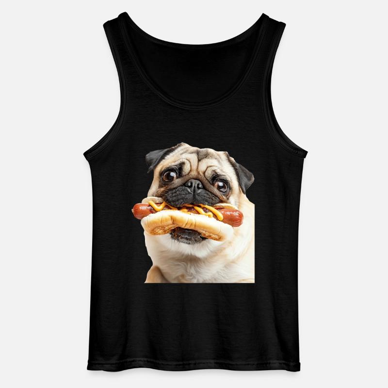 Mops - Gildan Männer Tank Top - Schwarz