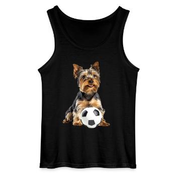 Yorkshire Terrier - Gildan Men’s Tank Top - black - Front - AI Model Male 185 dark (185cm)