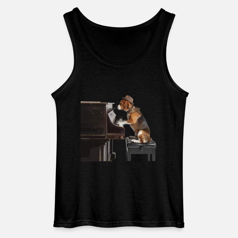 Beagle - Gildan Männer Tank Top - Schwarz