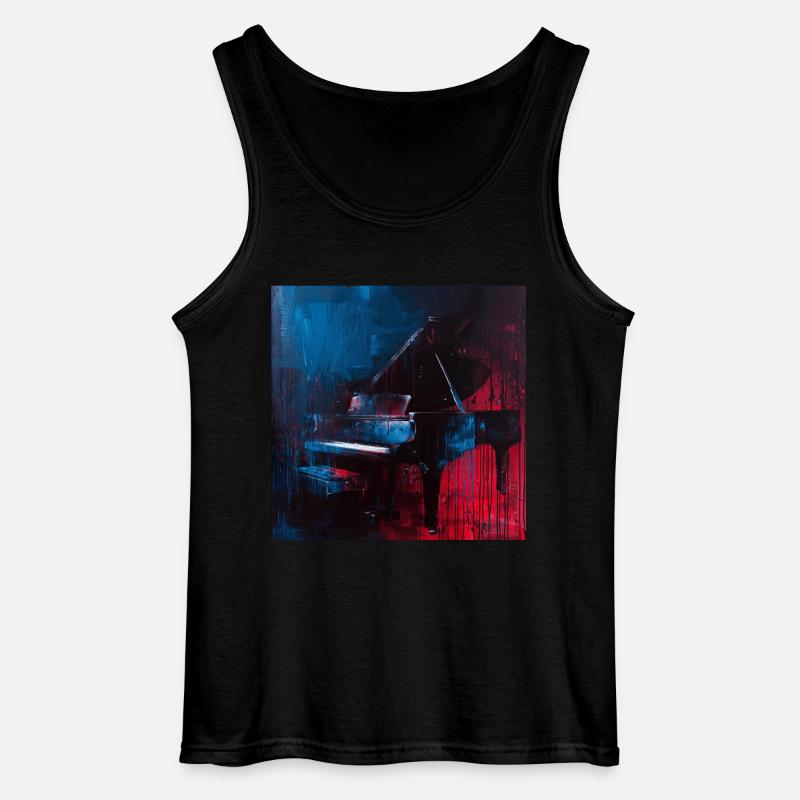 Klavier - Gildan Männer Tank Top - Schwarz