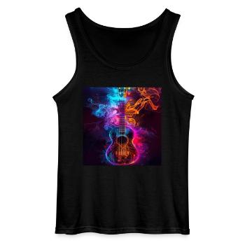 Ukulele - Gildan Männer Tank Top - Schwarz - Vorne - AI Model Male 185 dark (185cm)
