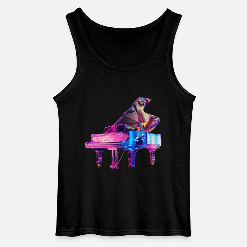 Klavier - Gildan Männer Tank Top - Schwarz