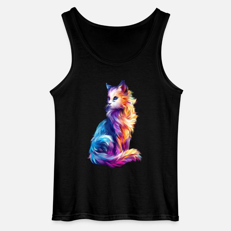 Katze - Gildan Männer Tank Top - Schwarz