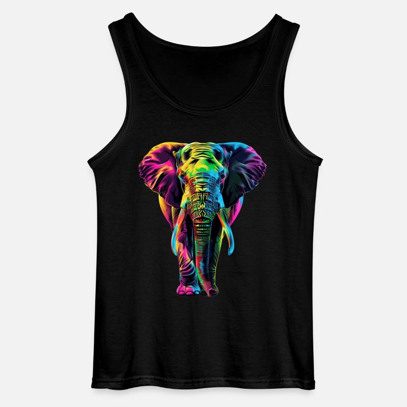 Elefant - Gildan Männer Tank Top - Schwarz
