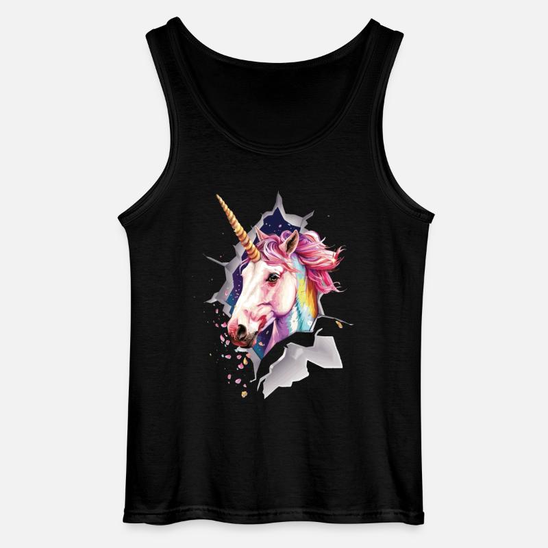 Einhorn - Gildan Männer Tank Top - Schwarz