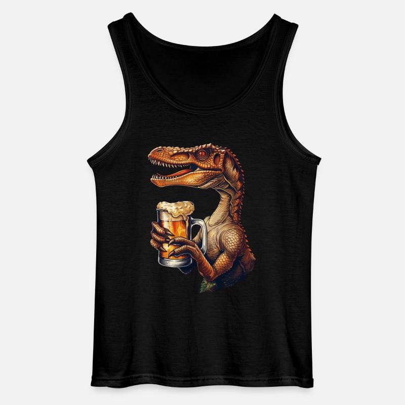 Utahraptor Bier - Gildan Männer Tank Top - Schwarz