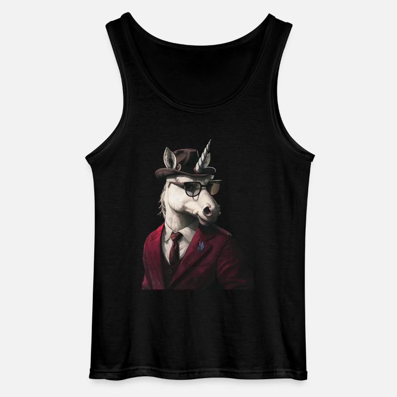 Einhorn - Gildan Männer Tank Top - Schwarz