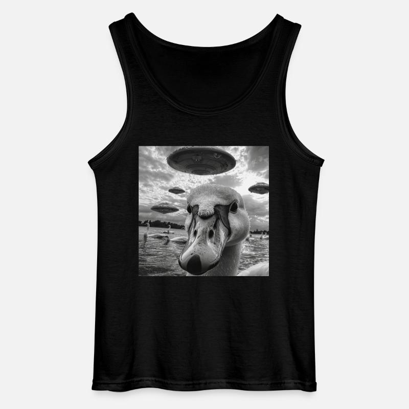 Schwan - Gildan Männer Tank Top - Schwarz