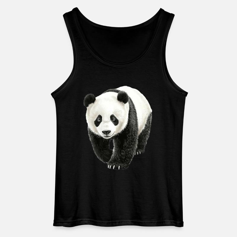 Panda - Gildan Männer Tank Top - Schwarz