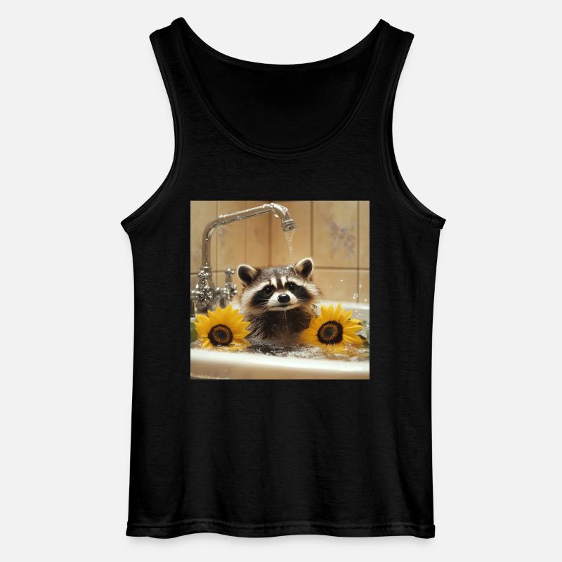 Waschbär - Gildan Männer Tank Top - Schwarz