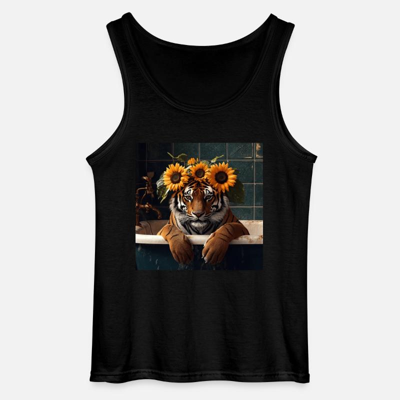 Tiger - Gildan Männer Tank Top - Schwarz