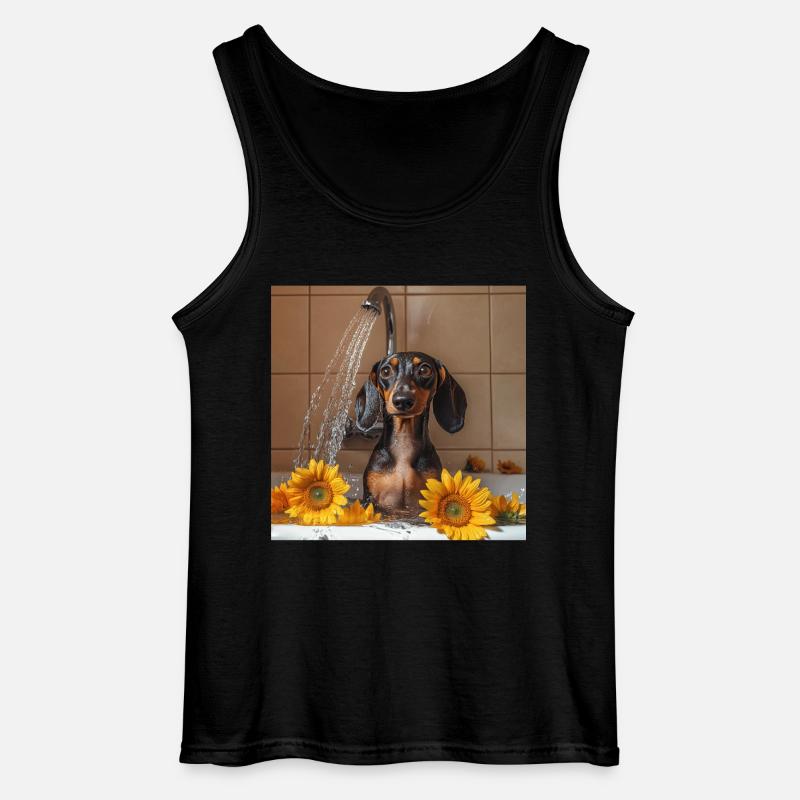 Dackel - Gildan Männer Tank Top - Schwarz