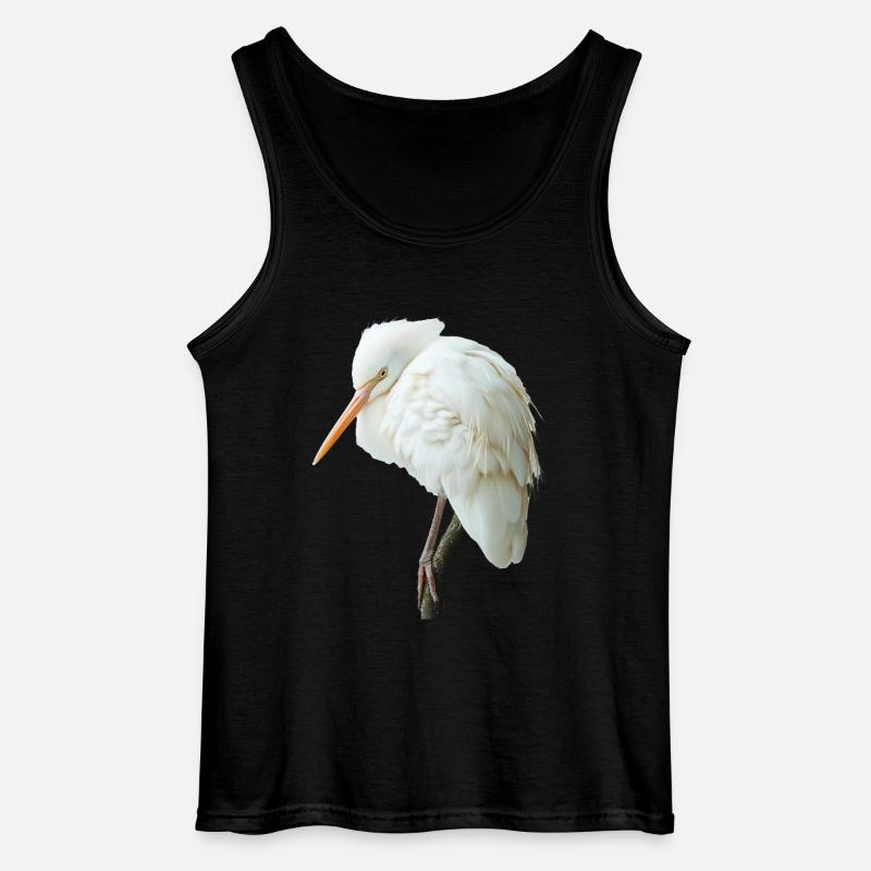 Reiher Vogel - Gildan Männer Tank Top - Schwarz
