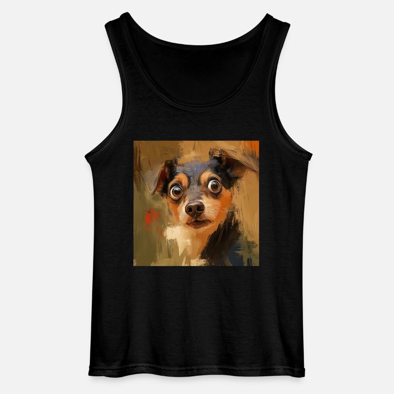 Hund - Gildan Männer Tank Top - Schwarz