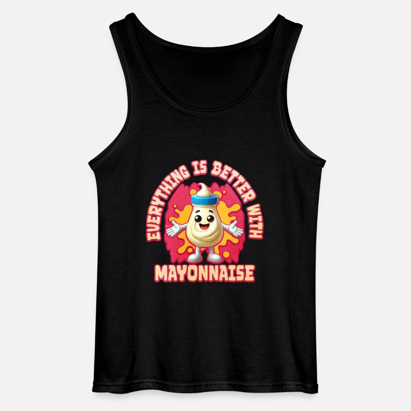 Mayonnaise - Gildan Männer Tank Top - Schwarz