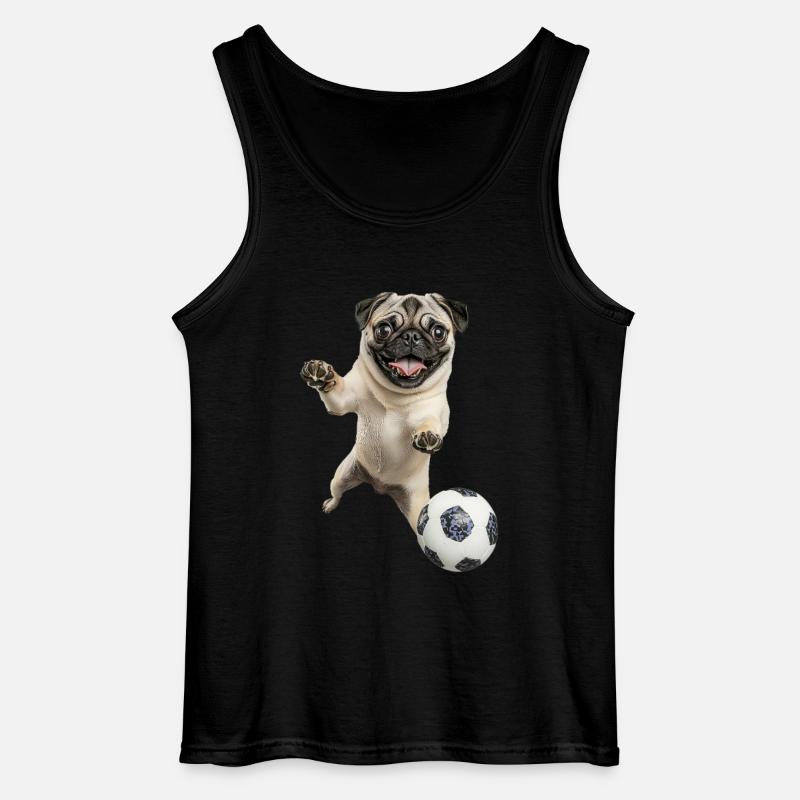 Mops - Gildan Männer Tank Top - Schwarz