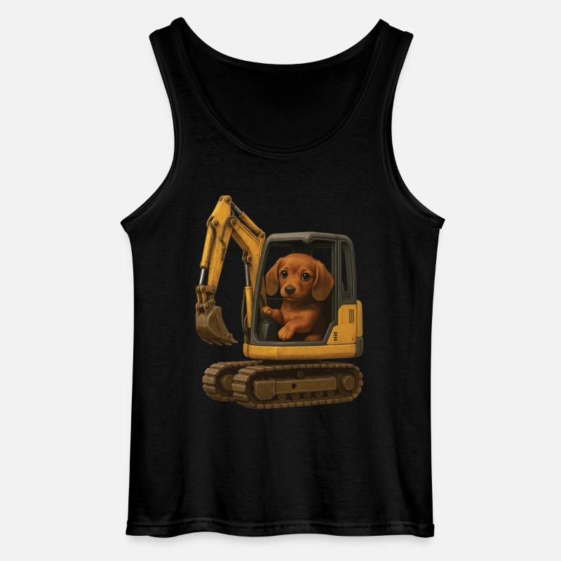 Dackel - Gildan Männer Tank Top - Schwarz