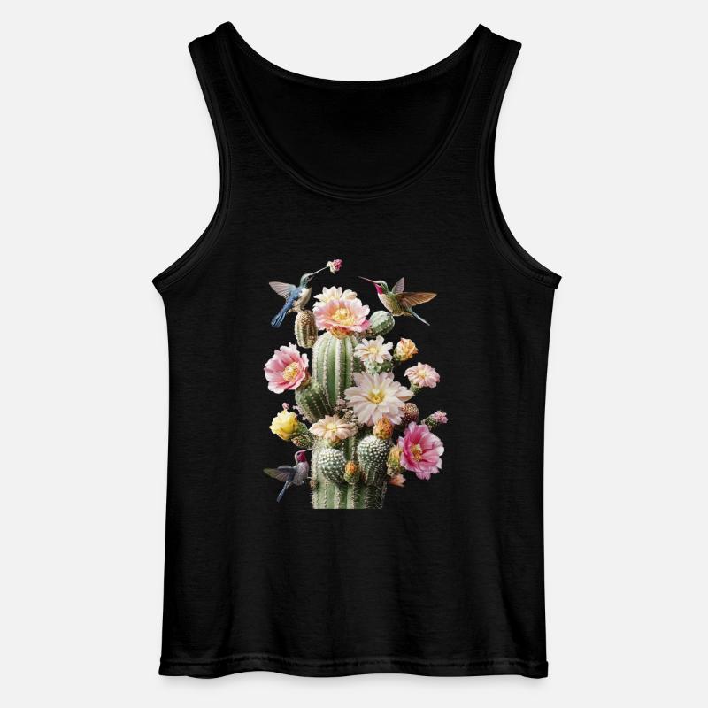 Kaktus - Gildan Männer Tank Top - Schwarz