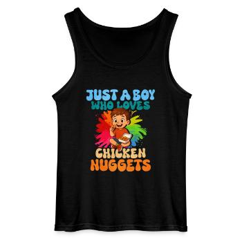 Chicken Nugget - Gildan Männer Tank Top - Schwarz - Vorne - AI Model Male 185 dark (185cm)