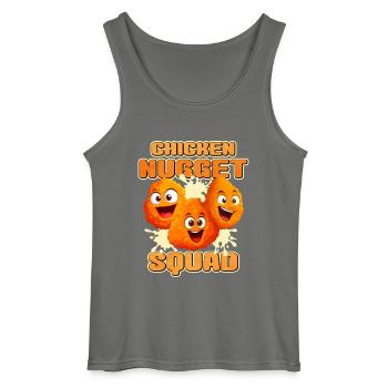 Chicken Nugget - Gildan Men’s Tank Top - charcoal grey - Front - AI Model Male 185 dark (185cm)