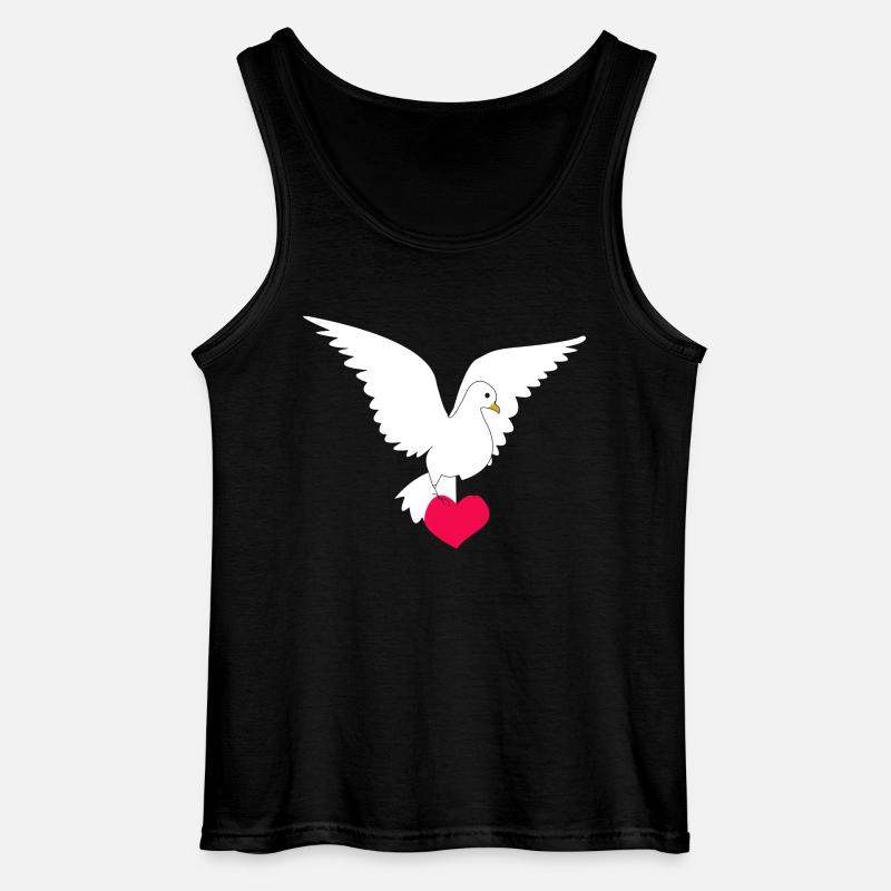 Friedenstaube - Gildan Männer Tank Top - Schwarz