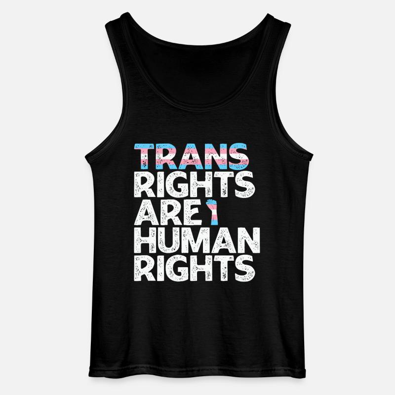 Trans-Rechte sind Menschenrechte - Gildan Männer Tank Top - Schwarz
