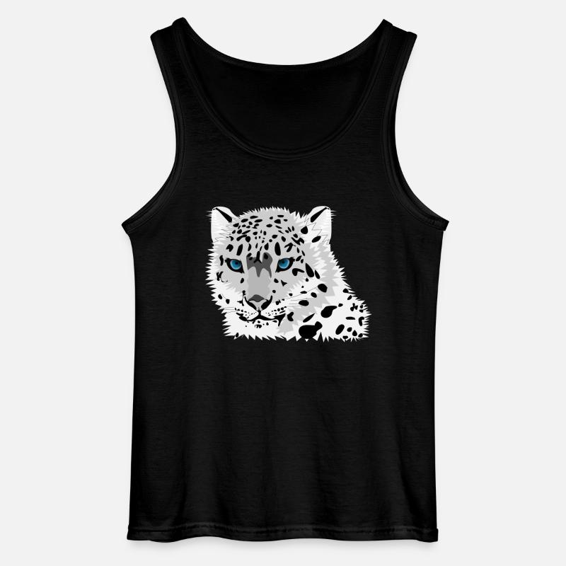 Schneeleopard - Gildan Männer Tank Top - Schwarz
