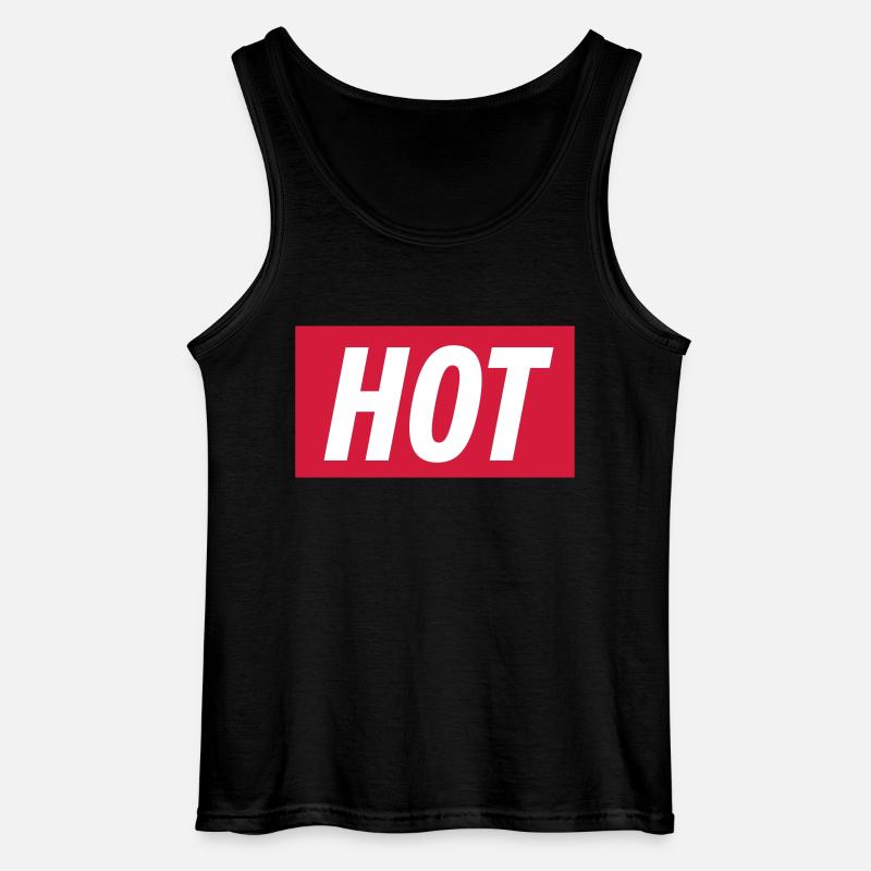 hot - Gildan Männer Tank Top - Schwarz