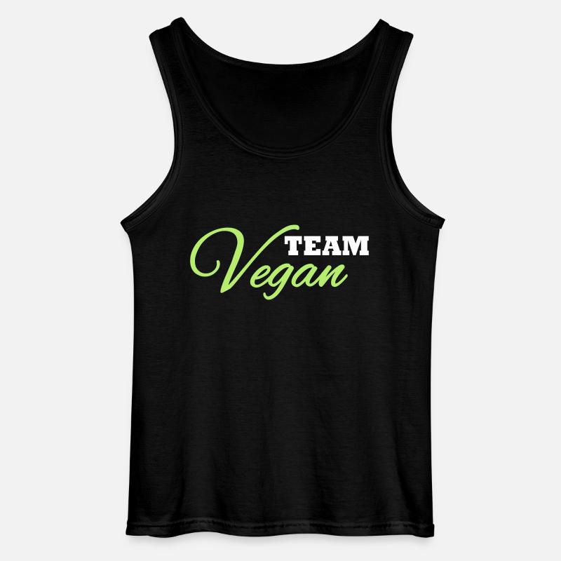 Team Vegan - Gildan Männer Tank Top - Schwarz