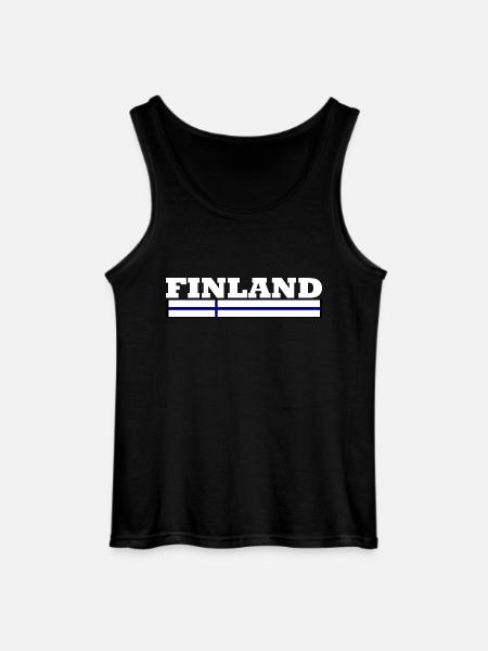 Finland flag - Gildan Men’s Tank Top - black