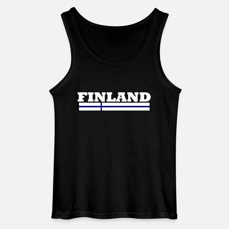 Finnland Flagge - Gildan Männer Tank Top - Schwarz