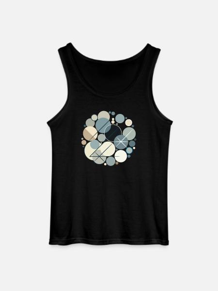 Serene Shapes design - Gildan Men’s Tank Top - black