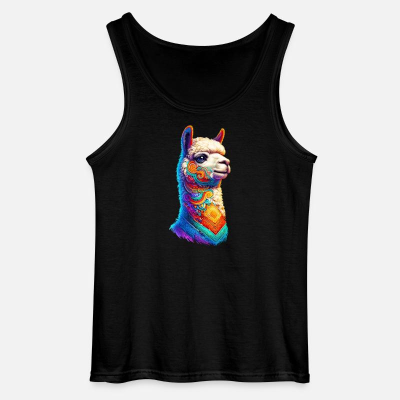 Alpaka - Gildan Männer Tank Top - Schwarz