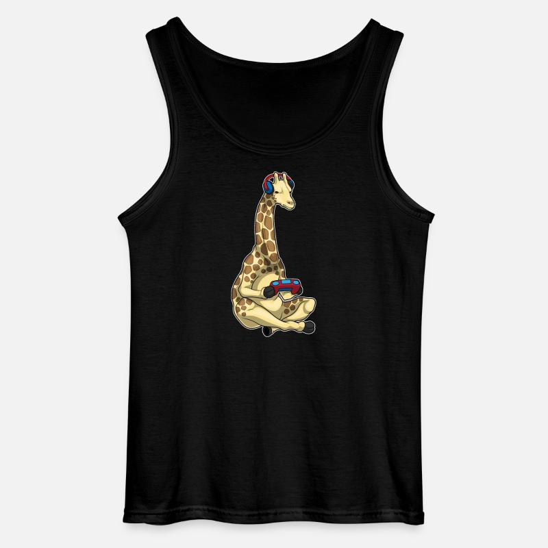Giraffe Gamer Controller - Gildan Männer Tank Top - Schwarz
