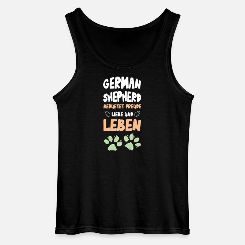 German Shepherd Lebensfreude - Gildan Männer Tank Top - Schwarz