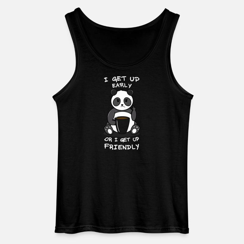Früh oder freundlich - Gildan Männer Tank Top - Schwarz