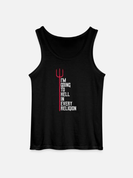 in going to hell - Gildan Men’s Tank Top - black