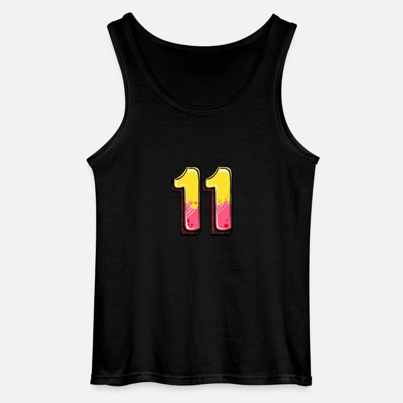 11 Zahl Comic - Gildan Männer Tank Top - Schwarz