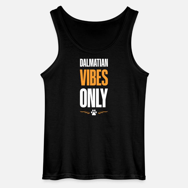Dalmatiner Vibes Only - Gildan Männer Tank Top - Schwarz